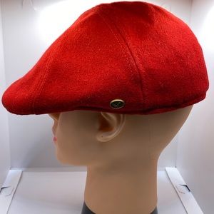 Epoch Hats Company Men’s Wool Newsboy Ivy Cap Flannel Lined Cabbie Red Size S/M